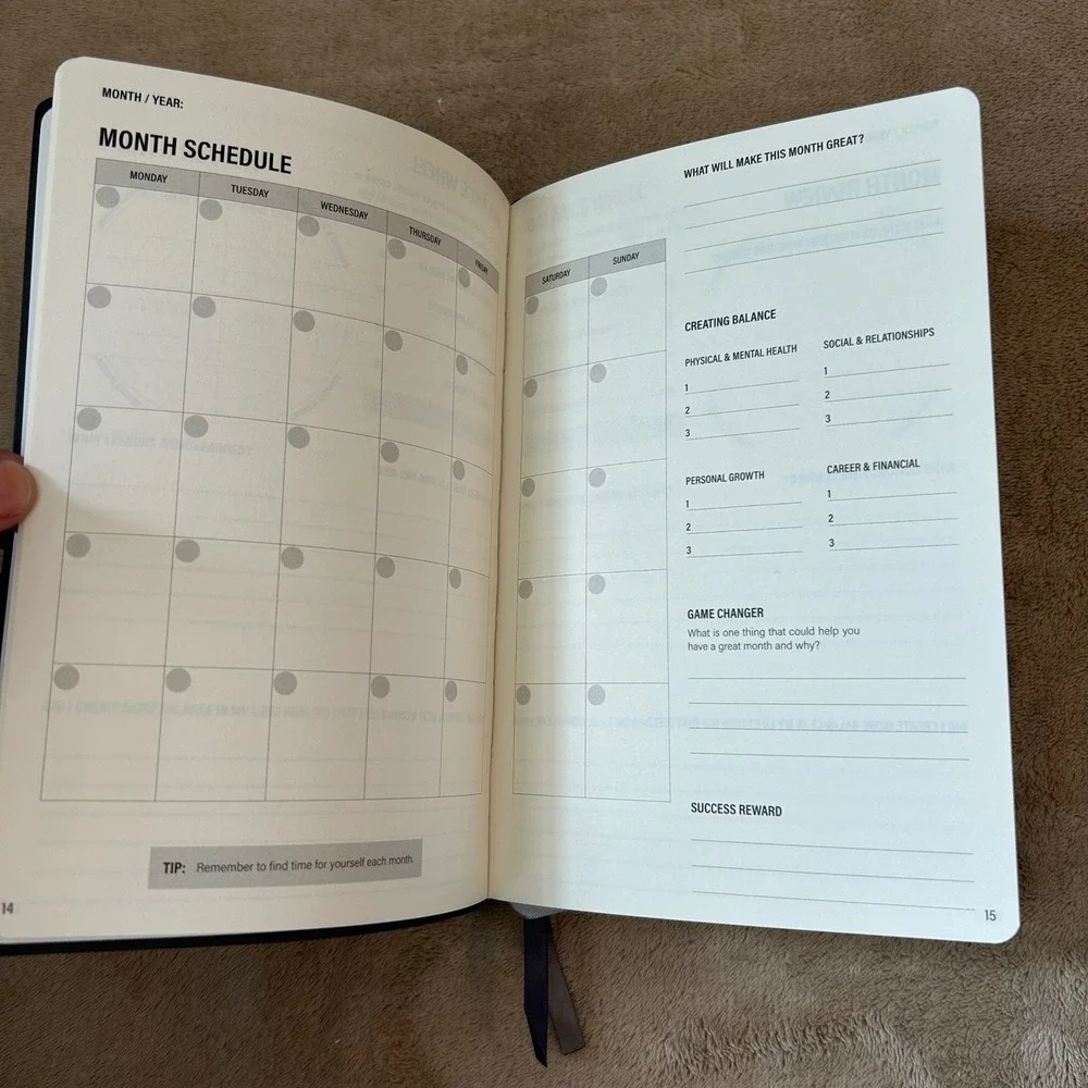 MindPanda 3 Month Undated Productivity Daily Planner Guided 90-Day System
